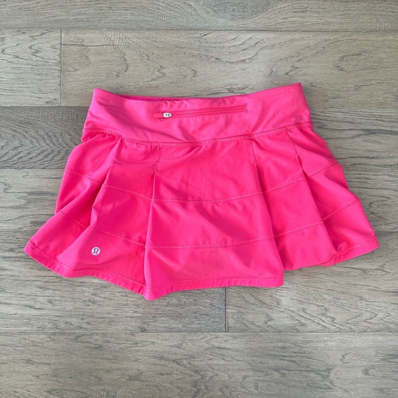 Lululemon Pace Rival Mid-Rise Skirt Lip Gloss Pink Size 4 - Picture 8 of 16